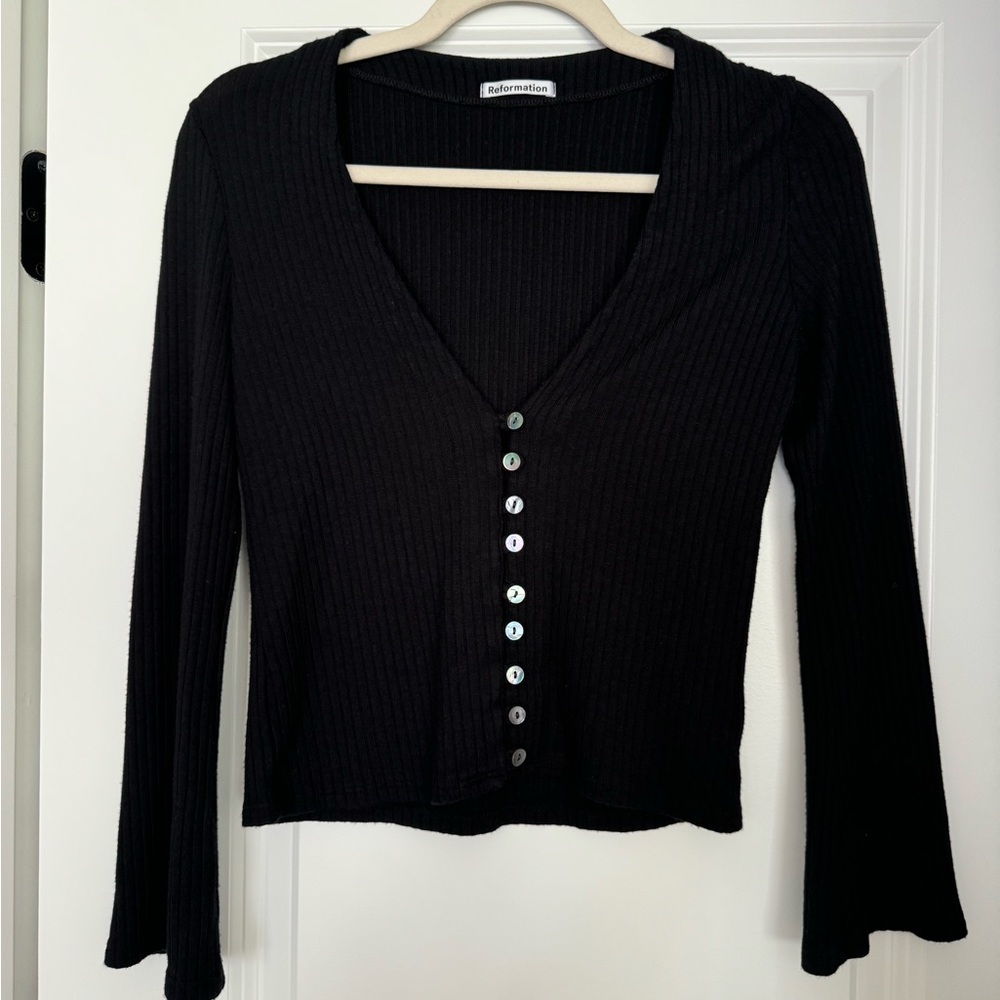 Reformation Geller Top Black